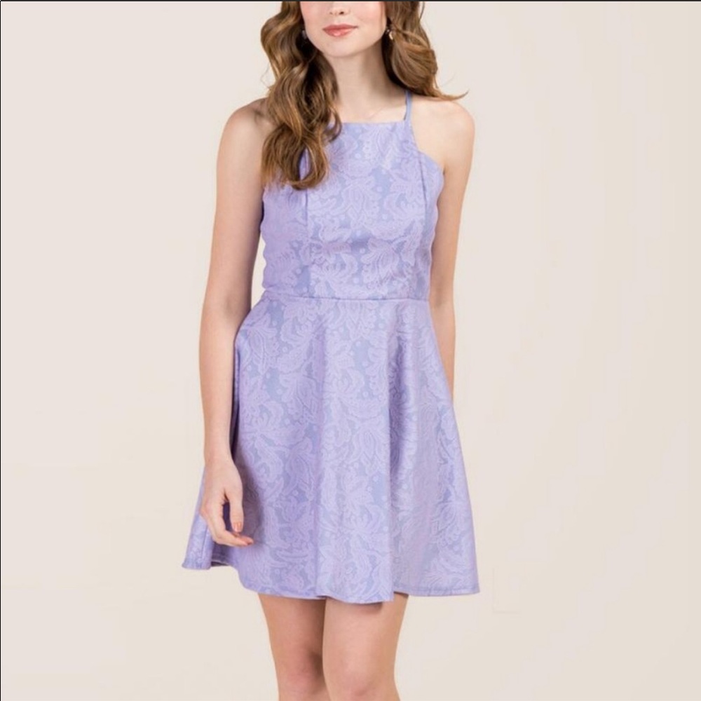 Francesca’s Lavender Brittany A Line Dress